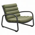 Poltrona 80 x 75 x 78 cm in tessuto verde con struttura in metallo stile moderno